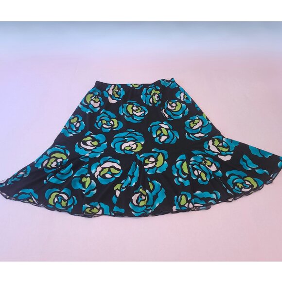 Briggs New York Floral Flare Skirt - Size M - Picture 2 of 8